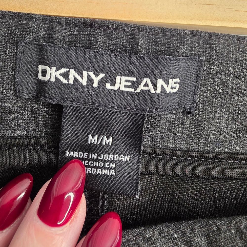 DKNY M 6-8 Dark Gray High Waist Dress Pants Straight Leg Ponte Office Cd-1731 - Picture 7 of 15
